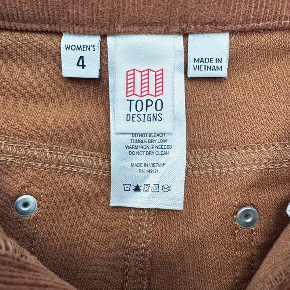 Topo Designs Brown Corduroy Pants Women's Size 4 - Picture 7 of 14